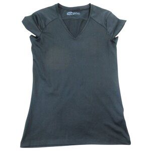 Nike Golf T-Shirt Womens XS Black Dri-Fit Stretch Performance Cap Sleeve V-Neck
